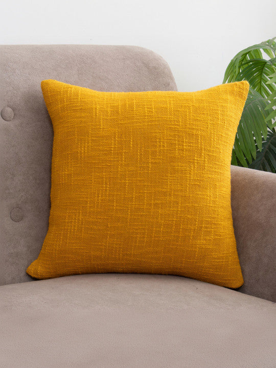 Set of 2 - Textured Home Decor Accents – Pillow Covers – Cotton Self-Design