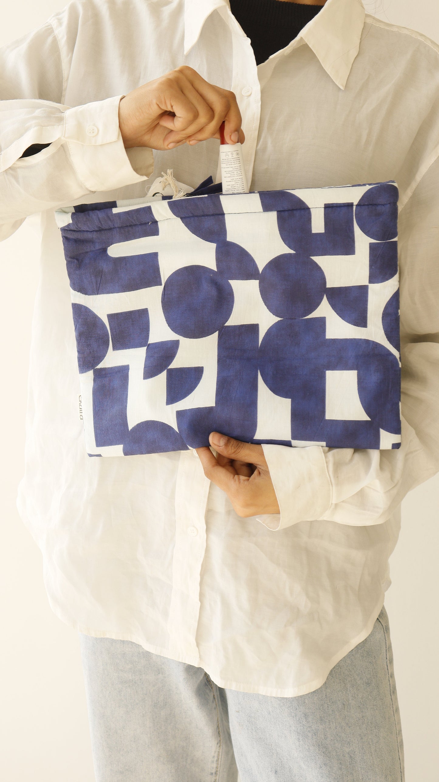 Handcrafted Cotton Pouch Utility - XL Size, 13 Prints