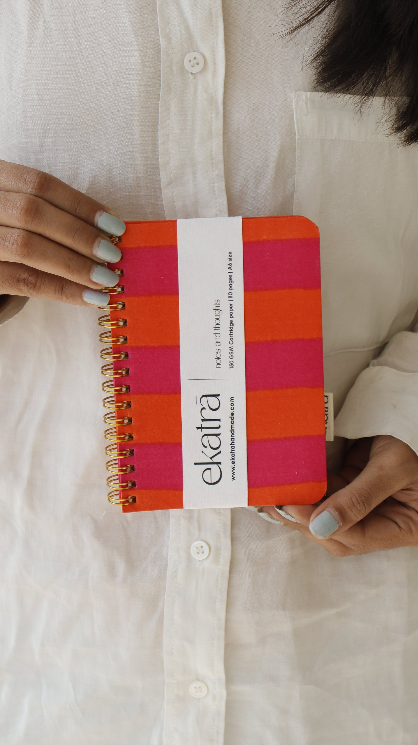 Wire-Bound Unruled Journal - A6, 5 Indian Art Prints