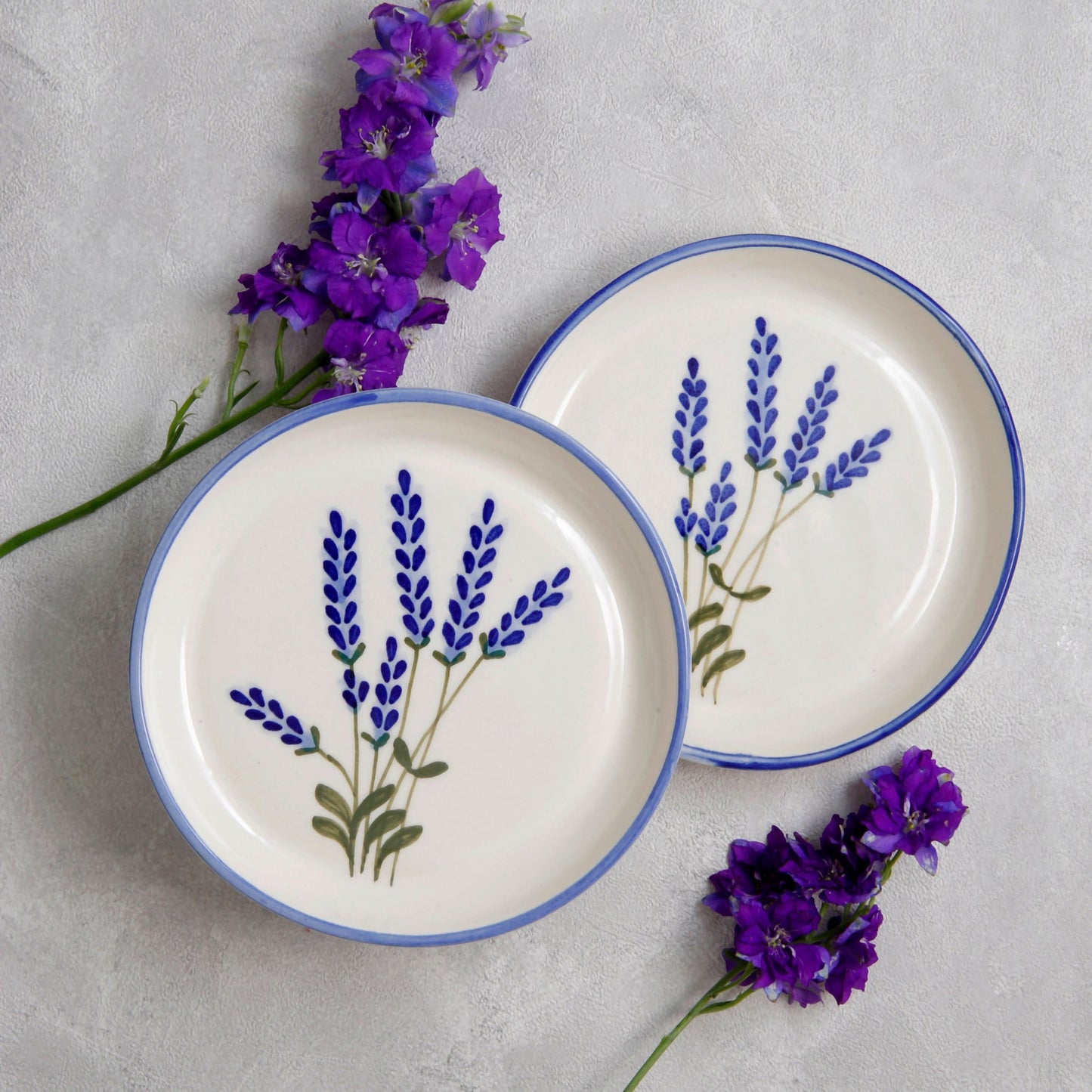 Lavender Plate – Ceramic Dessert Plate – Microwave & Dishwasher Safe – 5 Inch