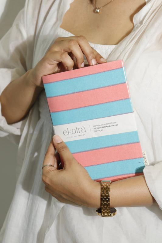 Hand-Stitched Unruled Journal - A5, 16 Cover Prints