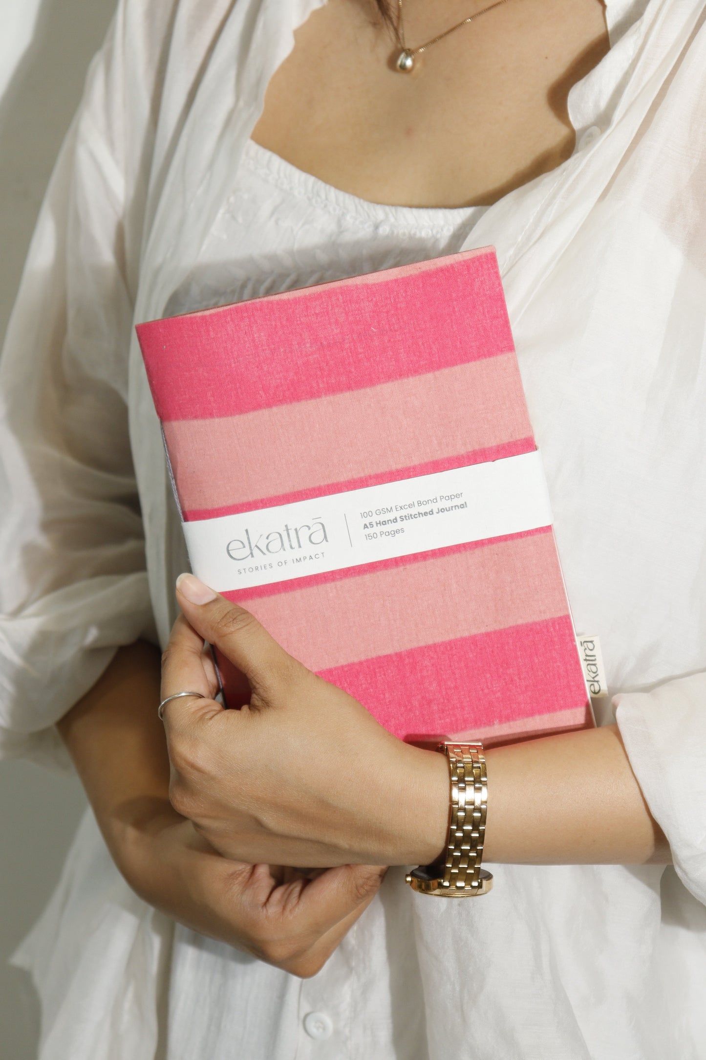 Hand-Stitched Unruled Journal - A5, 16 Cover Prints