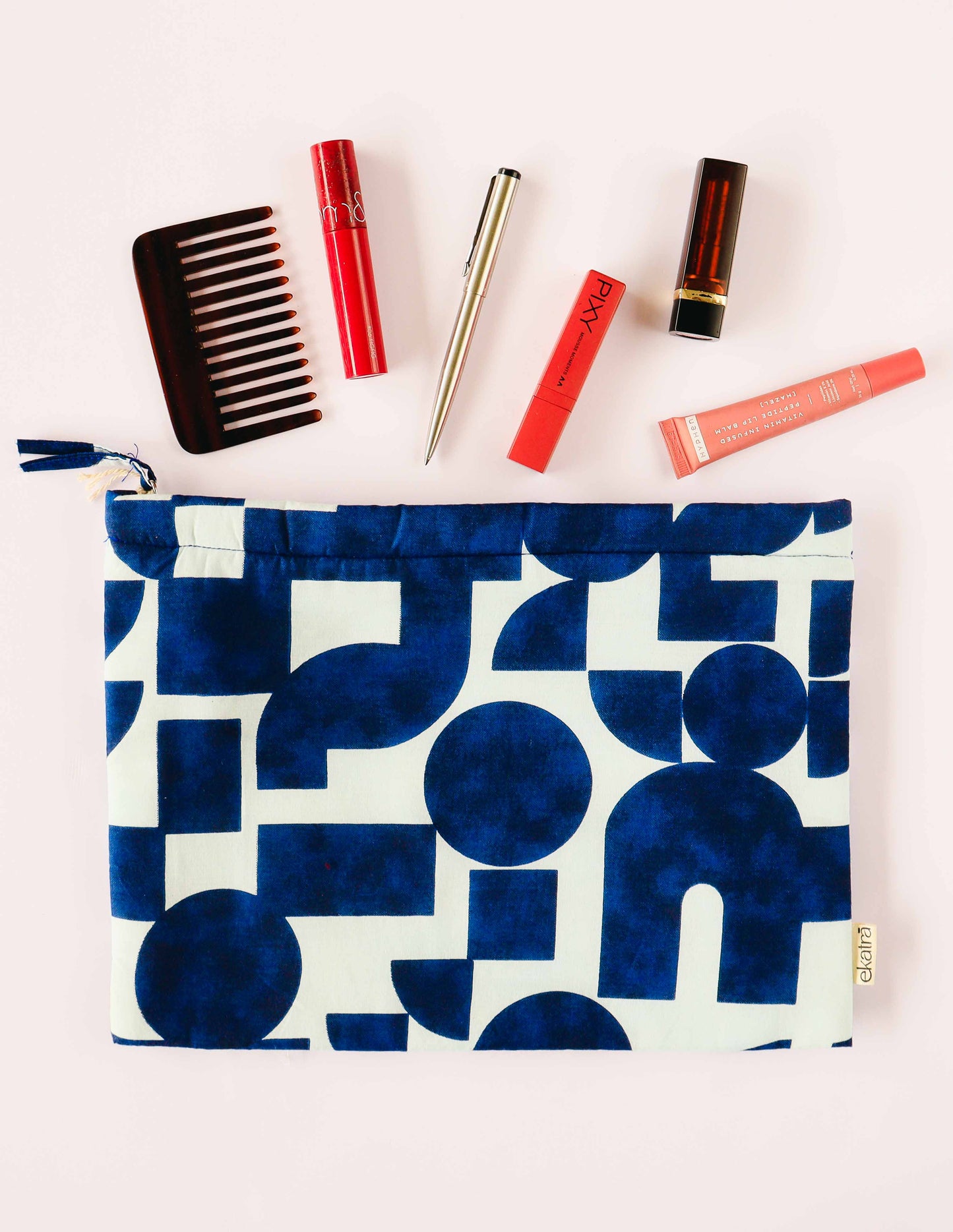 Handcrafted Cotton Pouch Utility - XL Size, 13 Prints