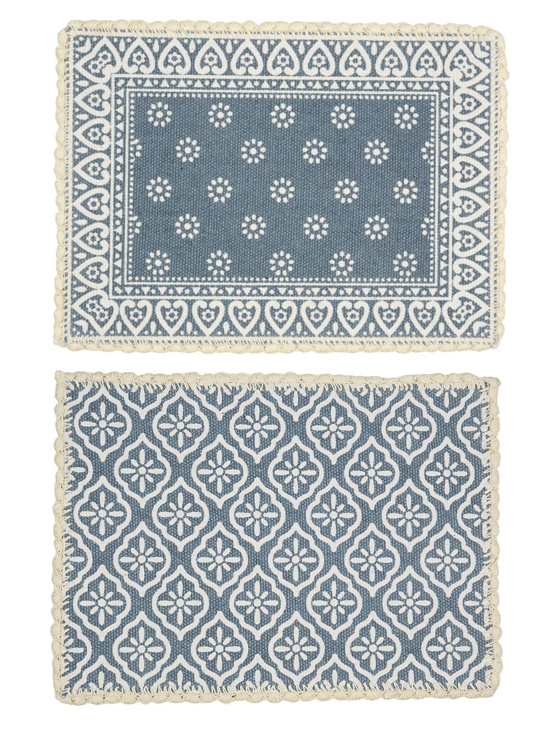 Table Mats – Jute & Cotton Crochet Antiskid – 38x38cm Round, Set of 4