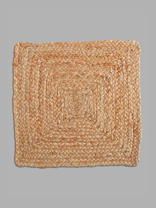 Set of 4 - Square Woven Dining Mats – Dual-Sided Tabletop Covers – Plant-Based Fabric