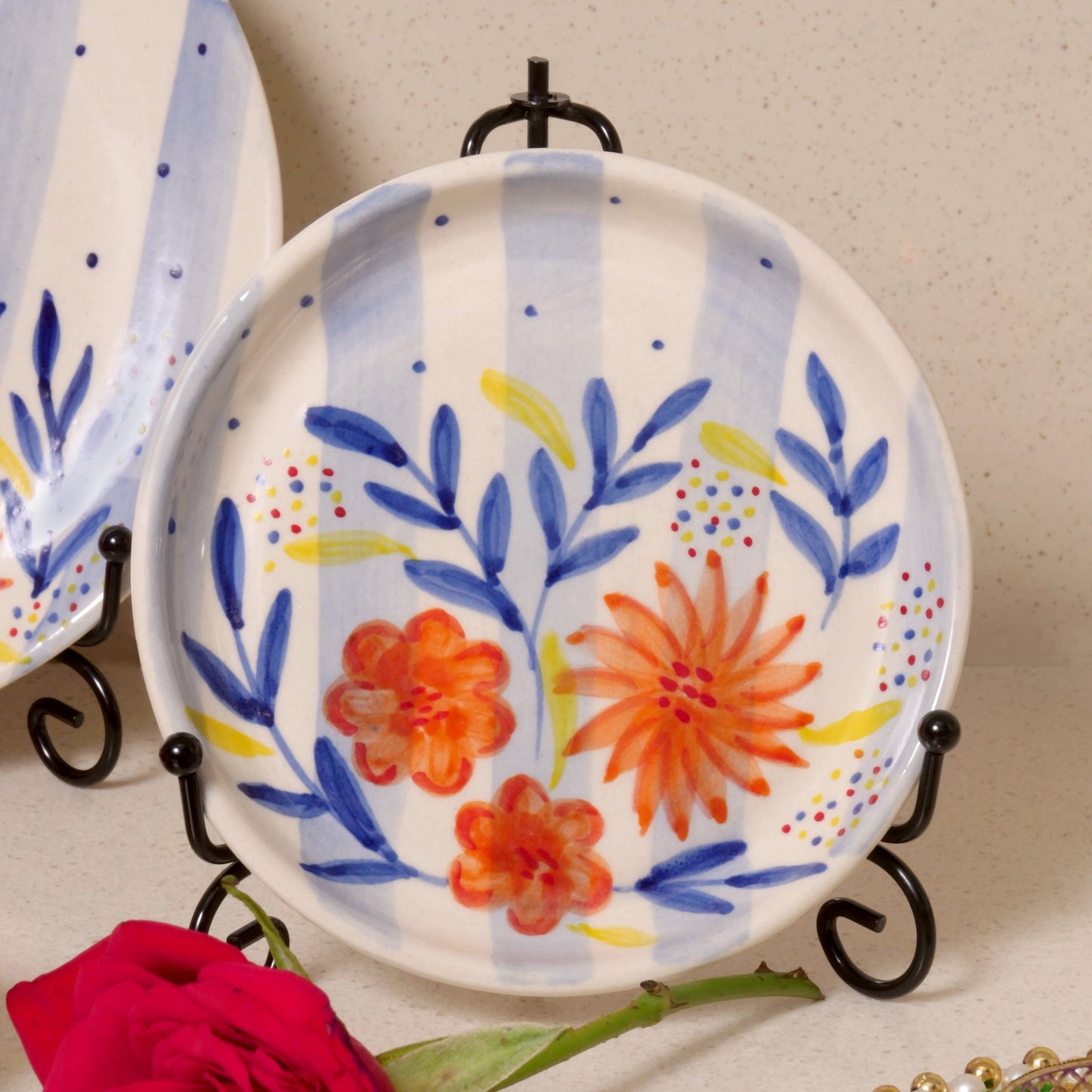Meher Plate – Dessert Plate – Glazed Ceramic – 5 Inch