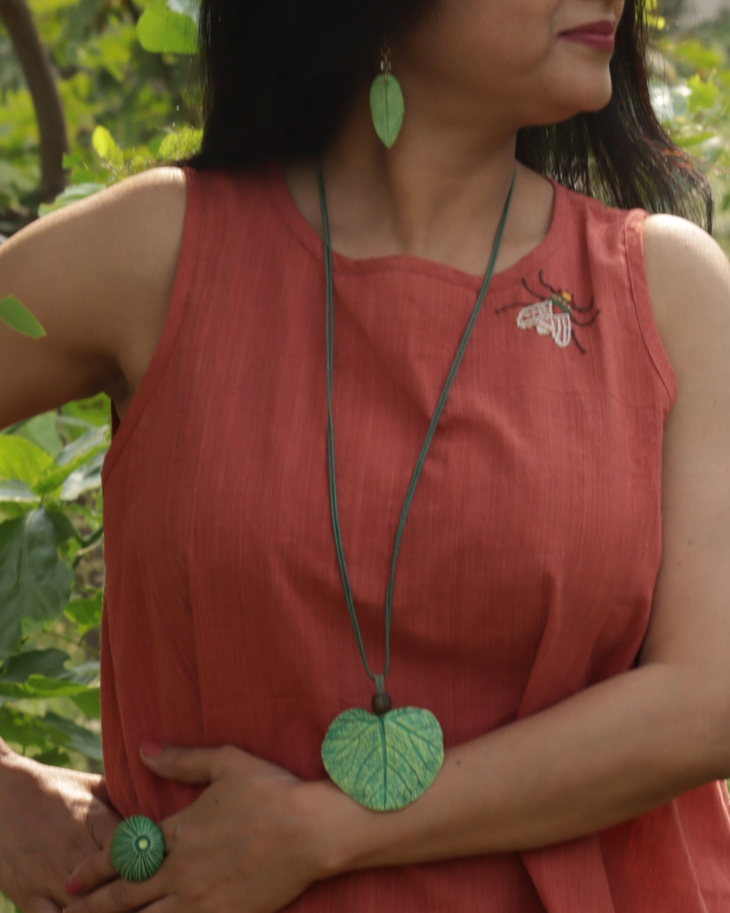 Papier-mache Pendant-Leaf