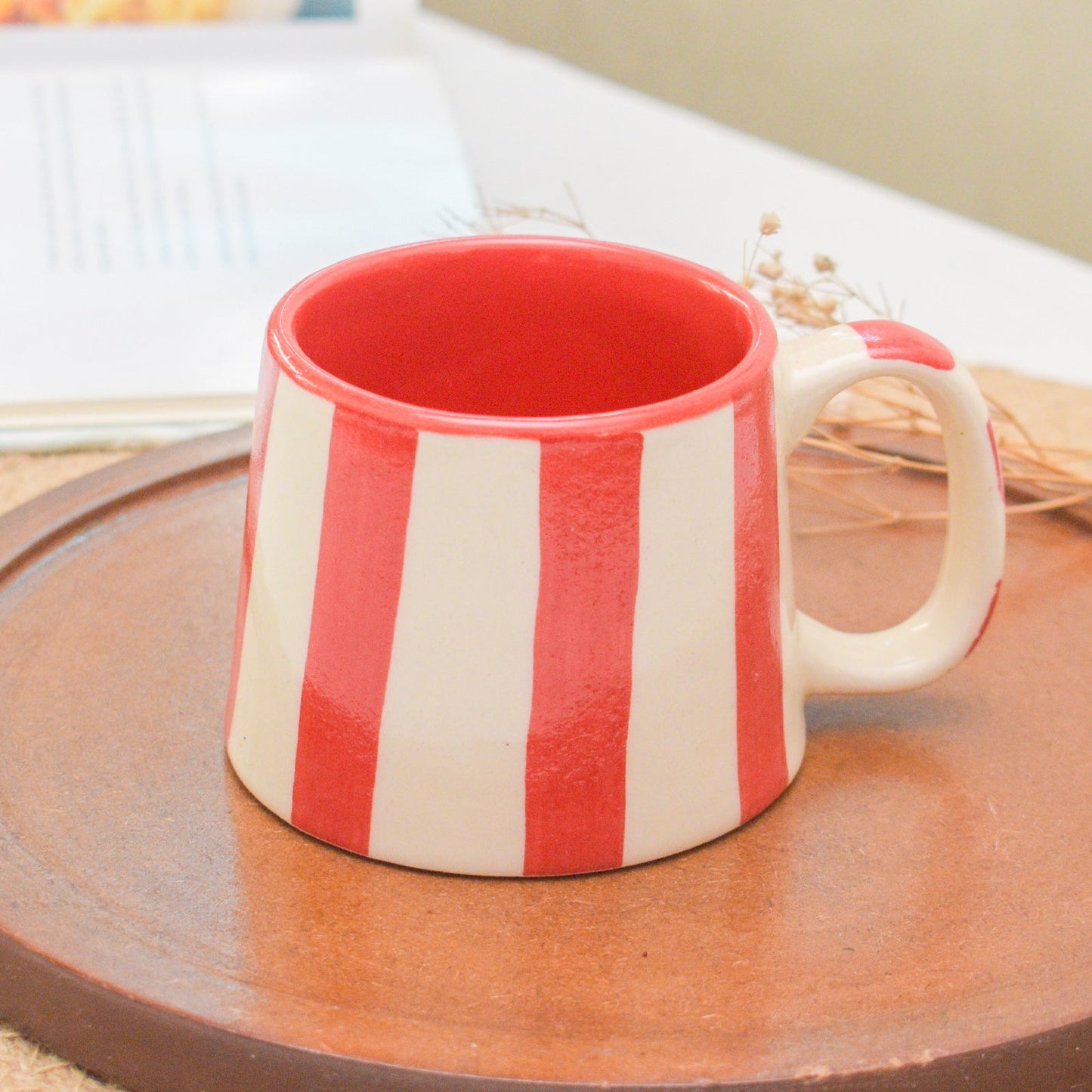 Mug | Ceramic Red Stripe | Red