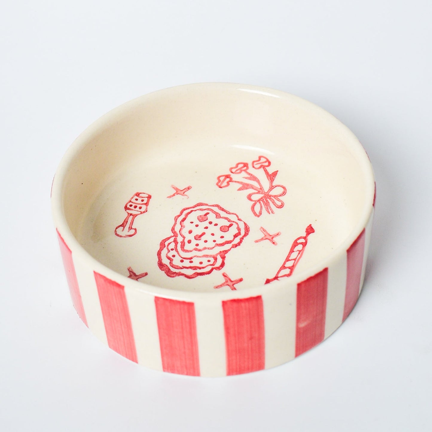 Serving Bowl | Ceramic Hand-painted Birthday Cake | 5 Inch