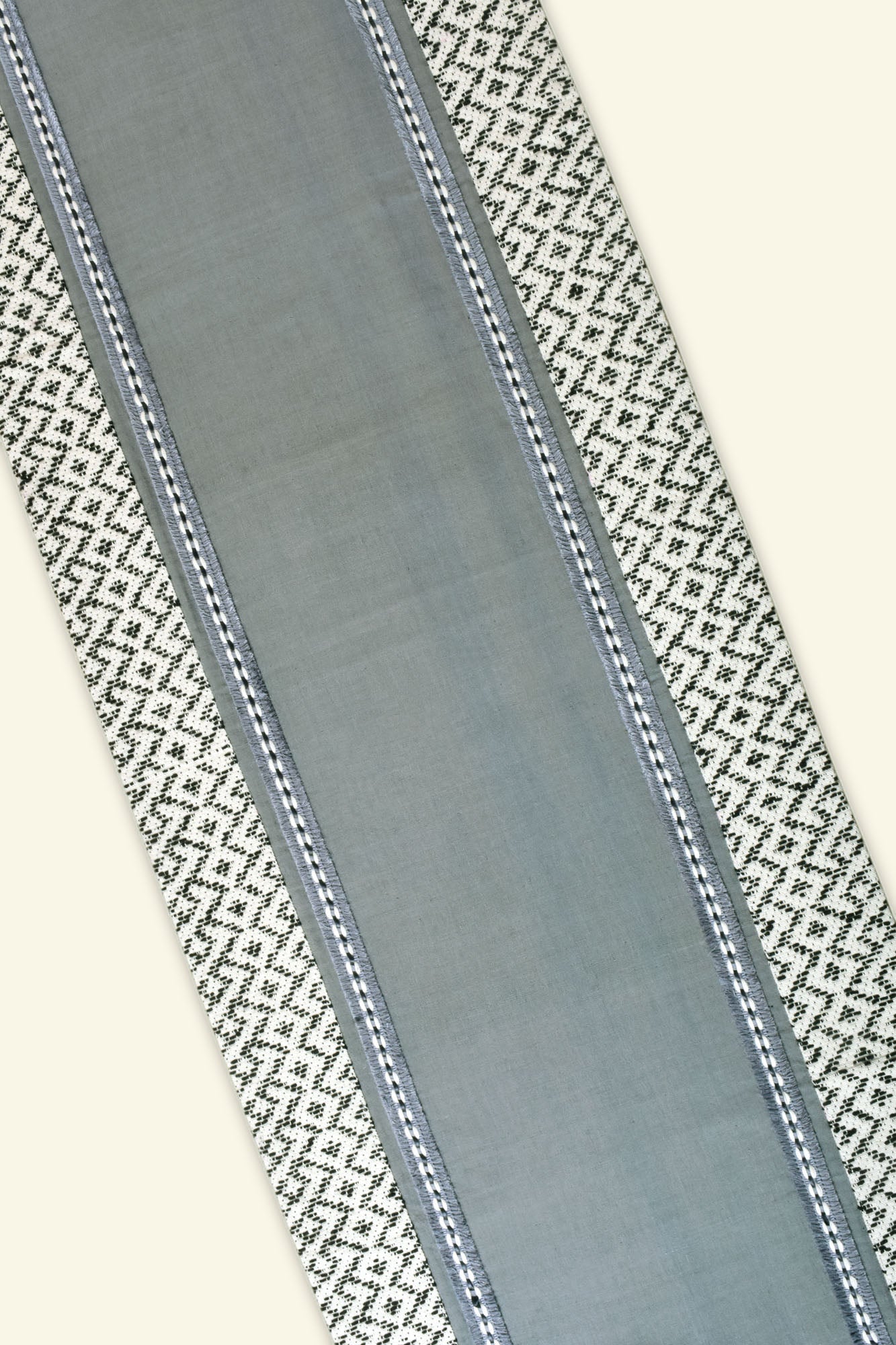 Hand-Embroidered Cotton Table Runner African-Aztec Design - 9 Piece Set