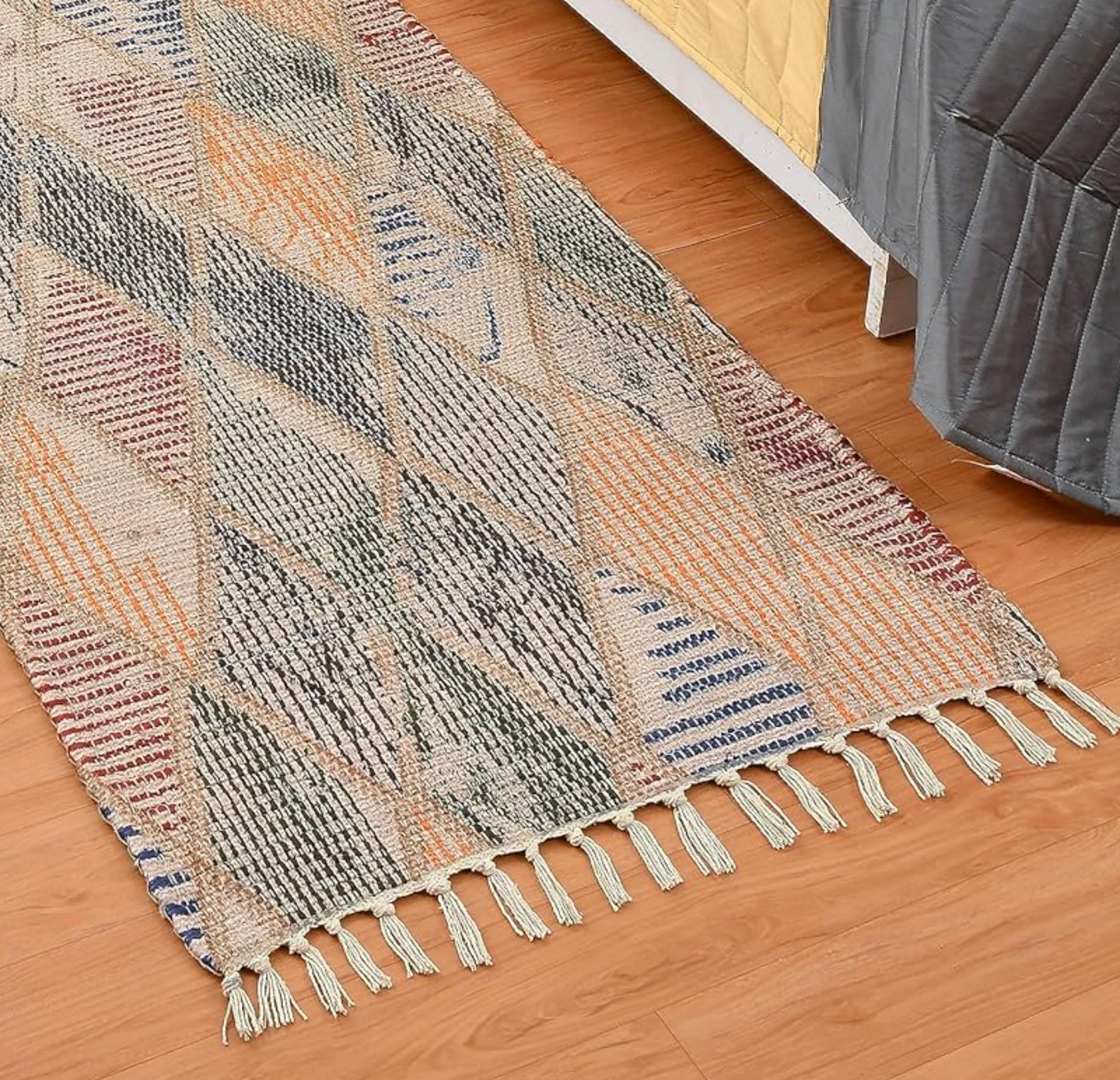Dhurrie Rug – Upcycled Fabric – Digitally Printed – 2x5 ft