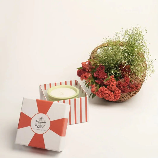 Stoneware Soy Wax Scented Candle - Berry Pomegranate, 250g, Gift Box