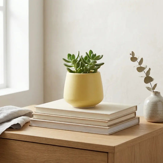 Stoneware Yellow Planter | Small