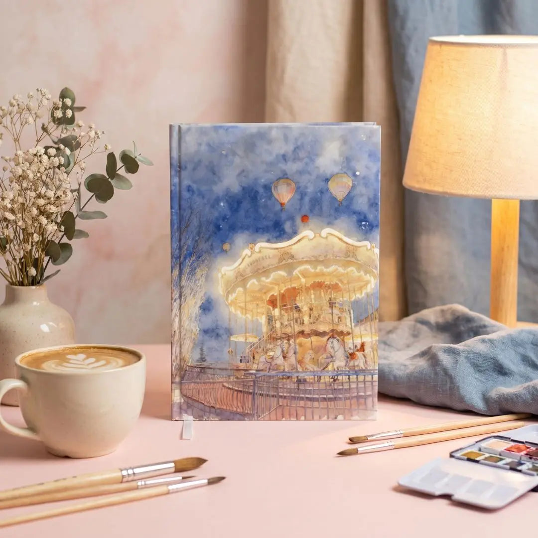 The Night Circus Whisper – A5 Hardbound Notebook (192 Plain Pages)