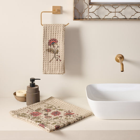 Cotton Bamboo Waffle Towel - Bath Set