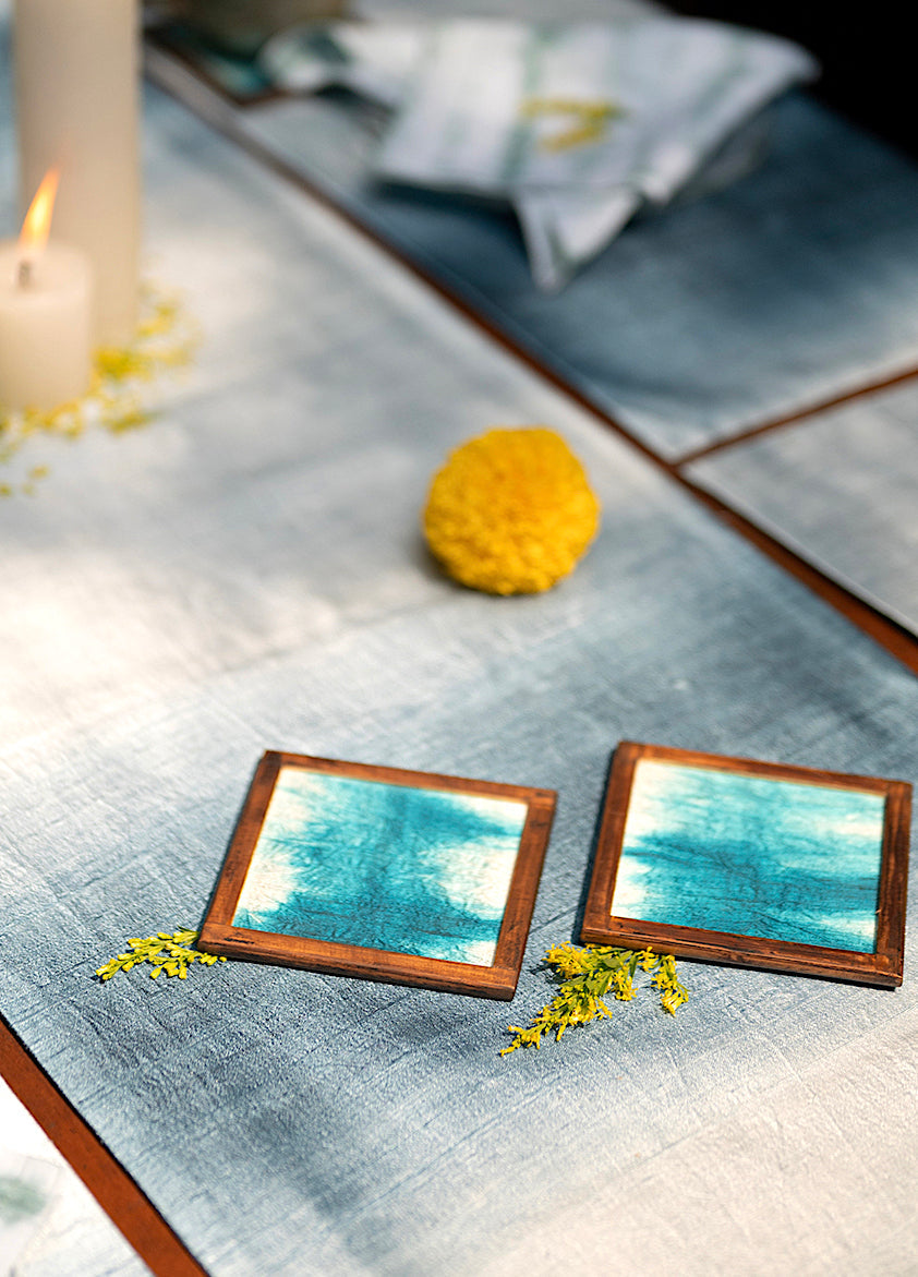 Georgina Handwoven Coasters - Set of 2 pcs with Coaster Holder
