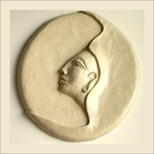 Papier-mache wall plate-lady face