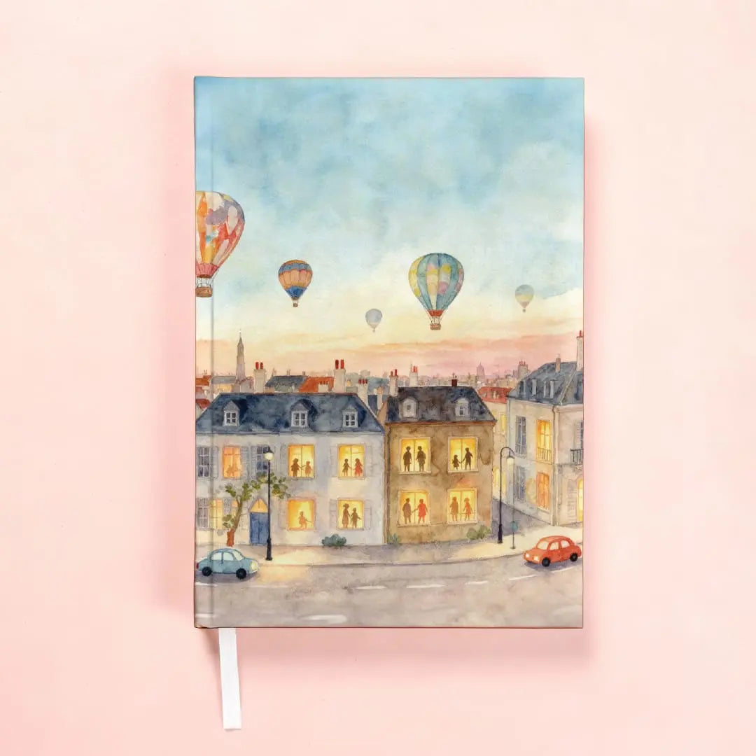 Hardbound Notebook - A5, 192 Plain Pages, Illustrated