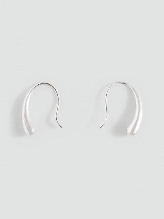 Teardrop Drop Earrings – Fashion Jewelry – Silver-Toned, Fish Hook Earwire – 2.5 cm Length