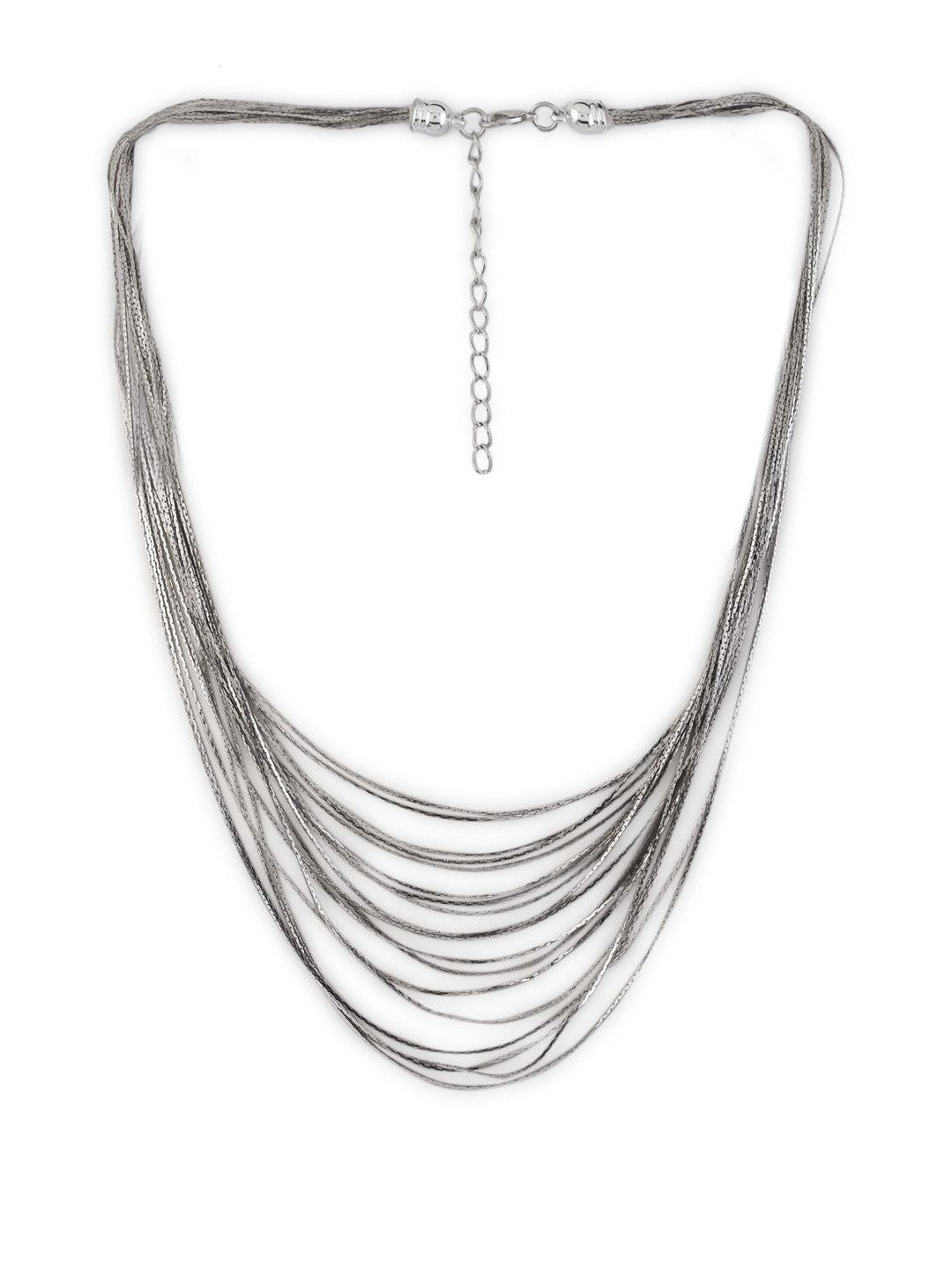 Women's Statement Necklace – Fashion Jewellery – Silver-Plated Alloy – Individual Unit