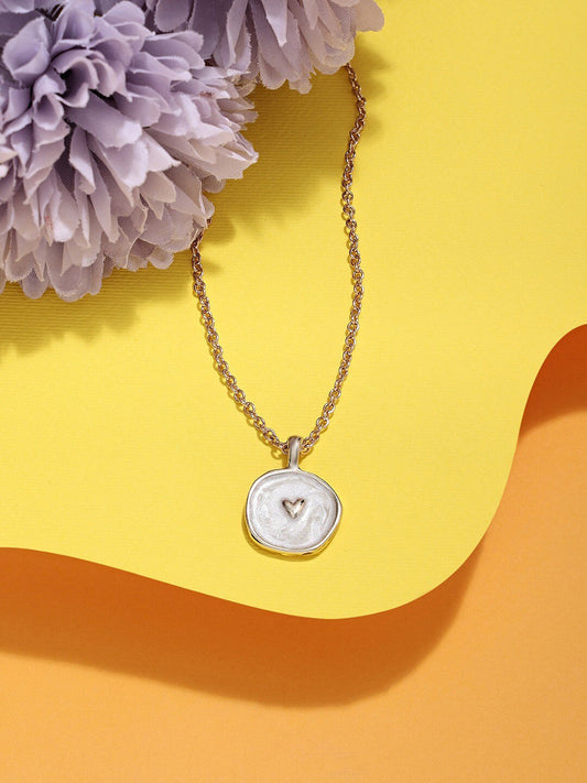 Gold-Plated Contemporary Bohemian Pendant – Necklace – Gold-Plated Alloy – 28cm Chain