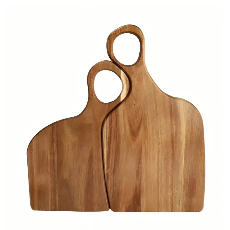 2PCS Walnut Wood Chopping Boards – Eco-Friendly Cutting Boards for Kitchen