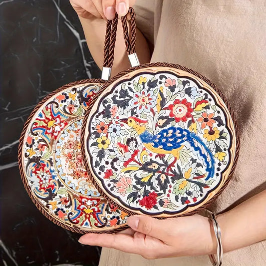Retro Enamel Trivet - Heat Resistant, Anti-Slip Hot Dish Mat