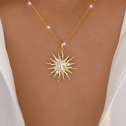 Rhinestone Pendant Necklace - Alloy Jewelry Gift