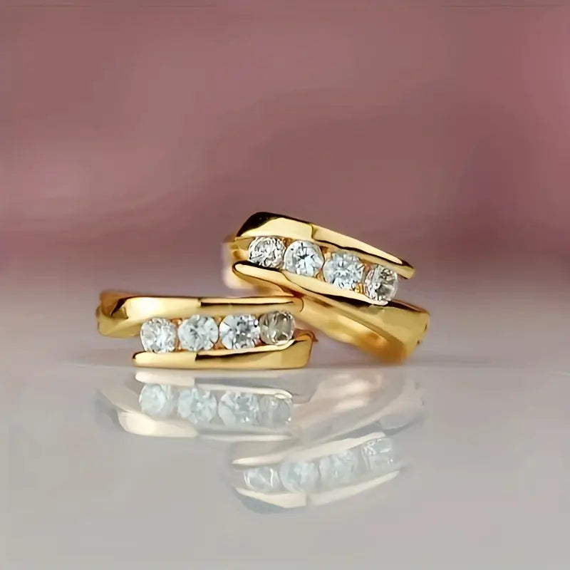 Elegante creolen – 18 karaat verguld met zirkonia. Delicate en tijdloze sieraden voor vrouwen.