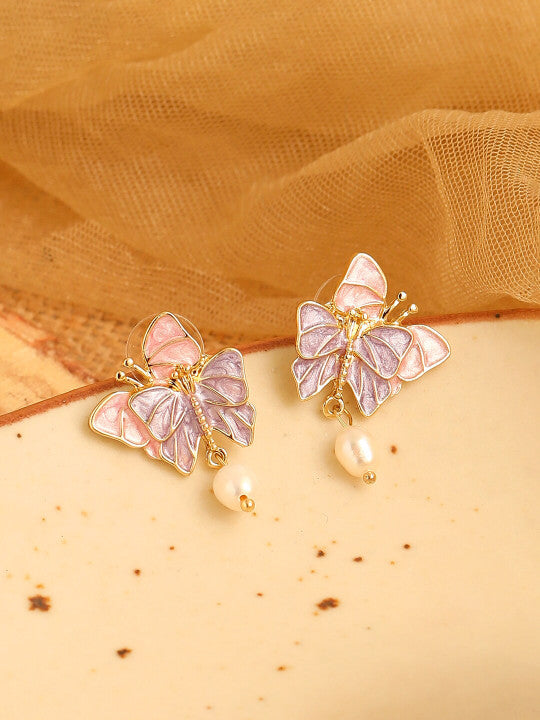 Pearl Embellished Studs – Elegant Earwear – Gold-Plated – Retail Assortment