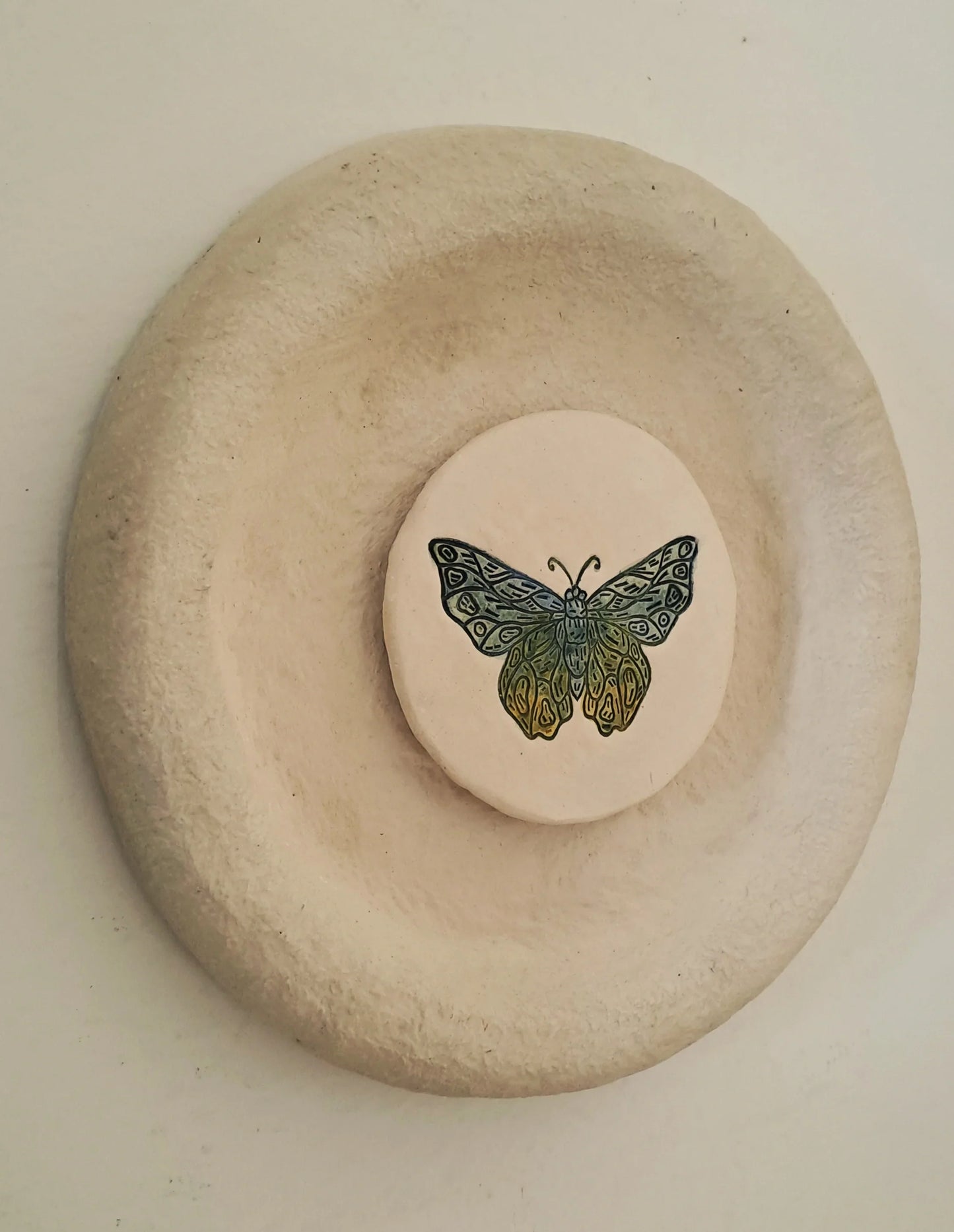 Papier-mache Wall plates-Moth