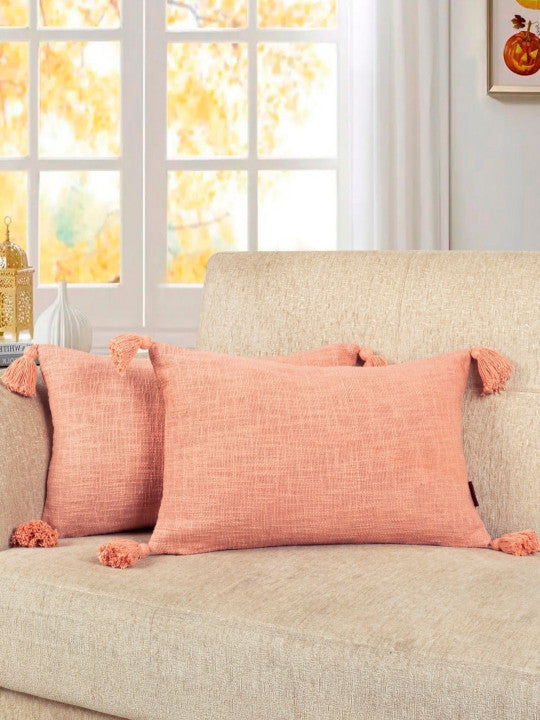Set of 2 - Decorative Pillow Shams – Accent Covers – Concealed Zip Closure