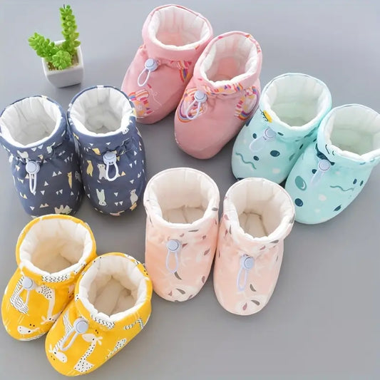 Baby Boys Thermal Socks | Soft Cotton Blend with Adjustable Fit for Walking
