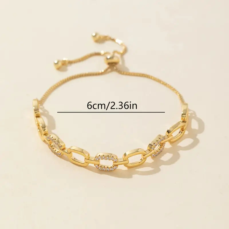 Copper Bracelet Women Zirconia - Gold Plated Jewelry