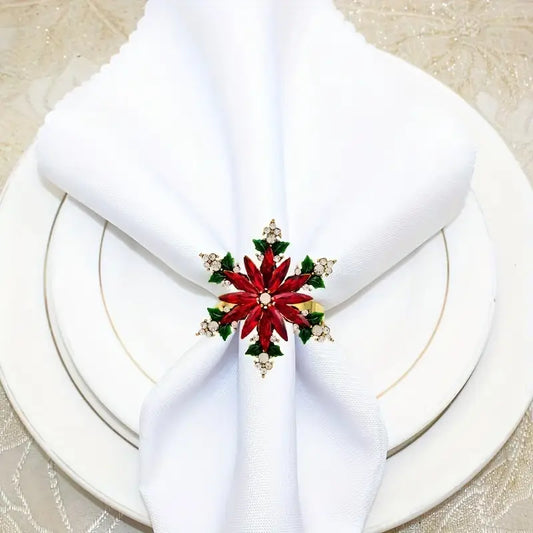 Flower Napkin Rings (6pcs) - Wedding and Party Table Decor