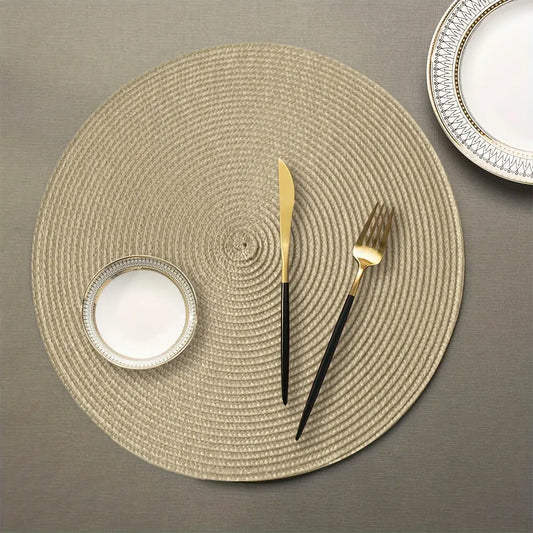 4 sets de table ronds tressés
