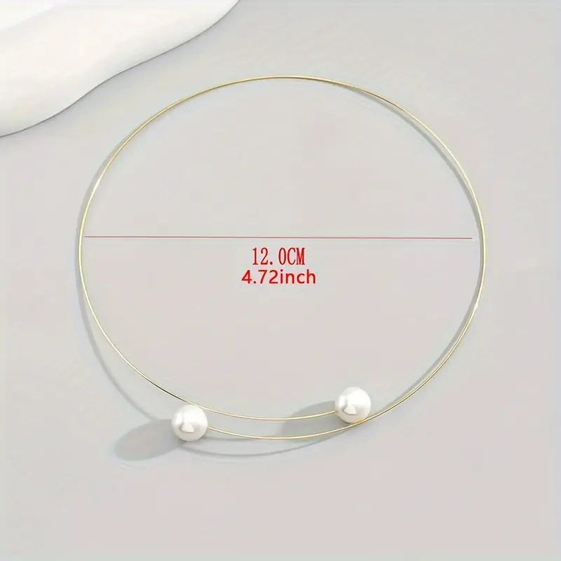 Elegant Adjustable Golden-Tone Chain Necklace with Beads