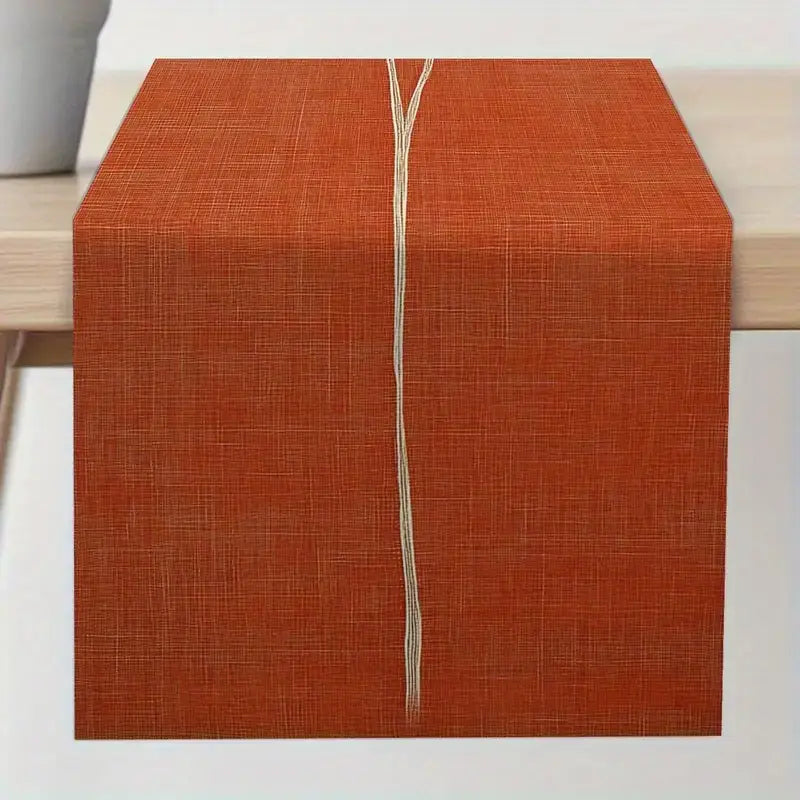 Orange Floral Table Runner - Vibrant Festive Decor