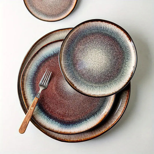 Irregular Ceramic Plates - Glazed Dinnerware Steak Pasta