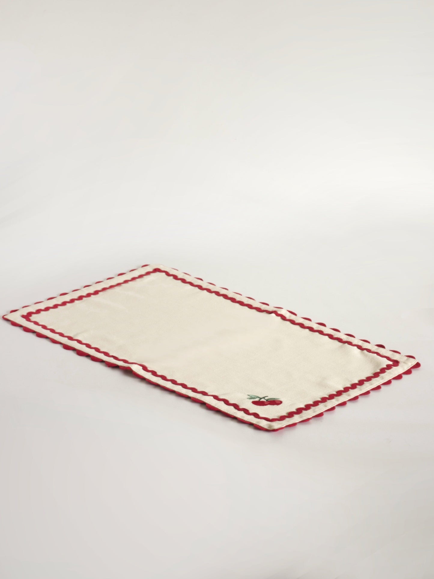 Cherry Crush Embroidered Placemats - Set of 6