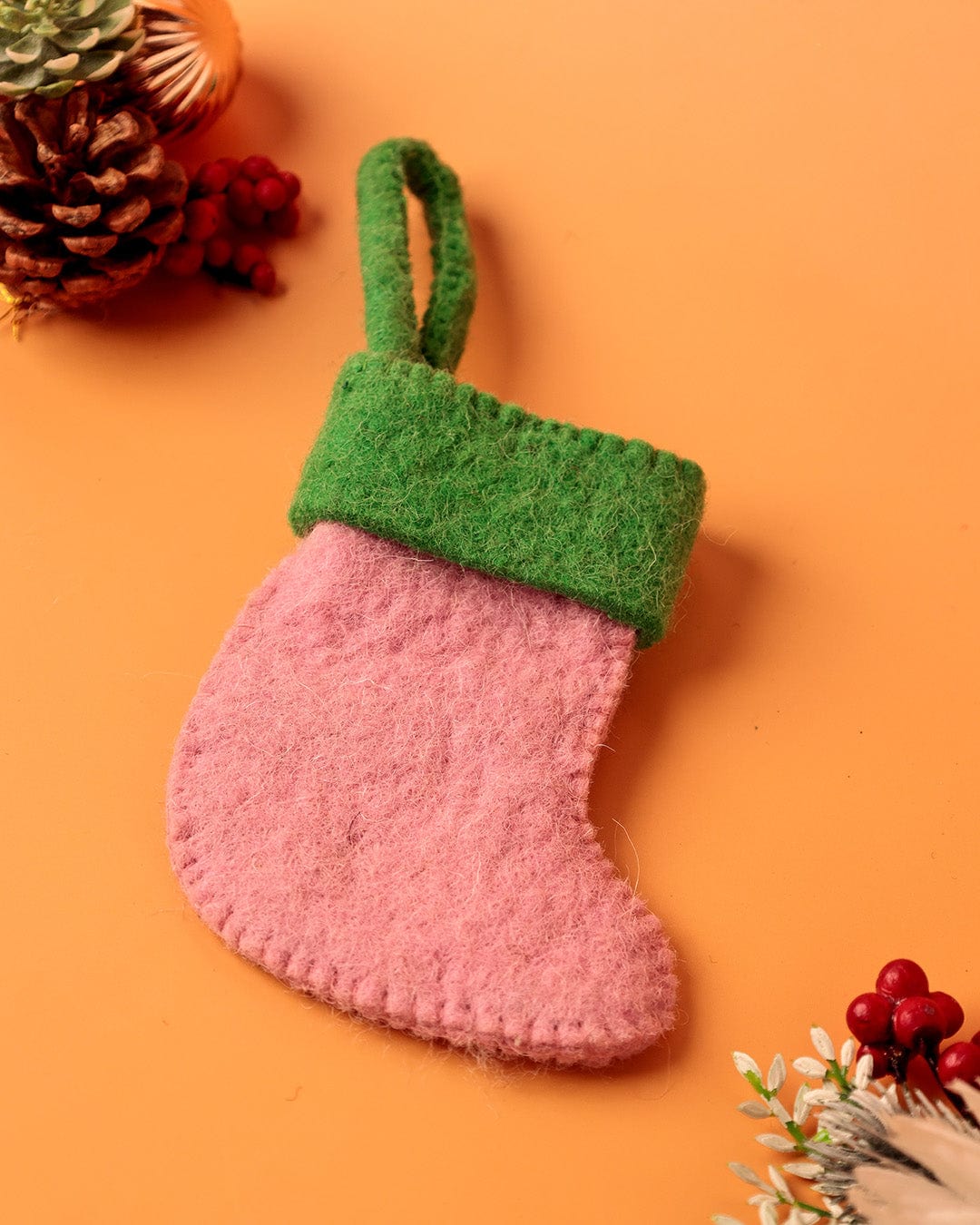 Snowman Felt Stocking Xmas Ornament