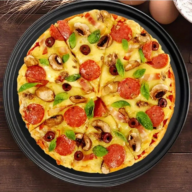 Non-Stick Pizza Crisping Tray – Perforated Roasting Pan for BBQ or Baking