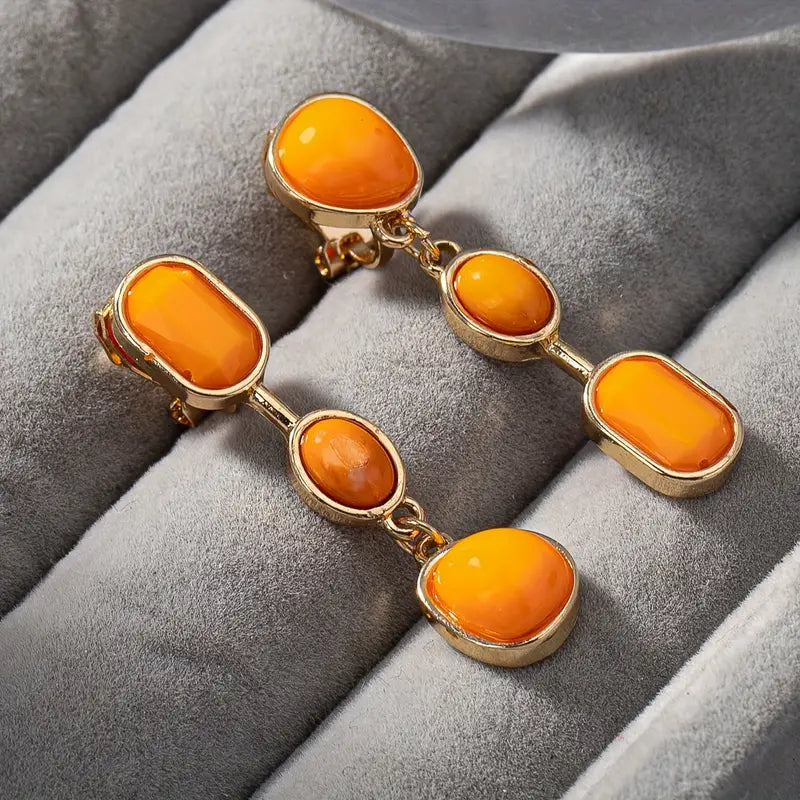 Asymmetrische geometrische kwastjes oorbellen – 18K verguld Boheems sieradencadeau