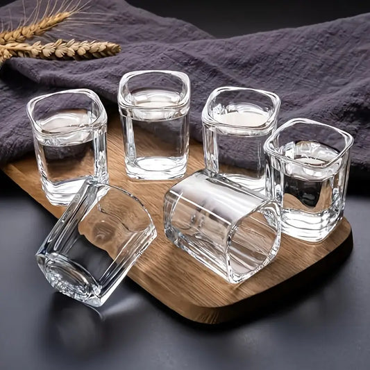 6-Piece Shot Glass Set – 2oz Reusable Glasses for Whiskey & Wine, Hand Wash