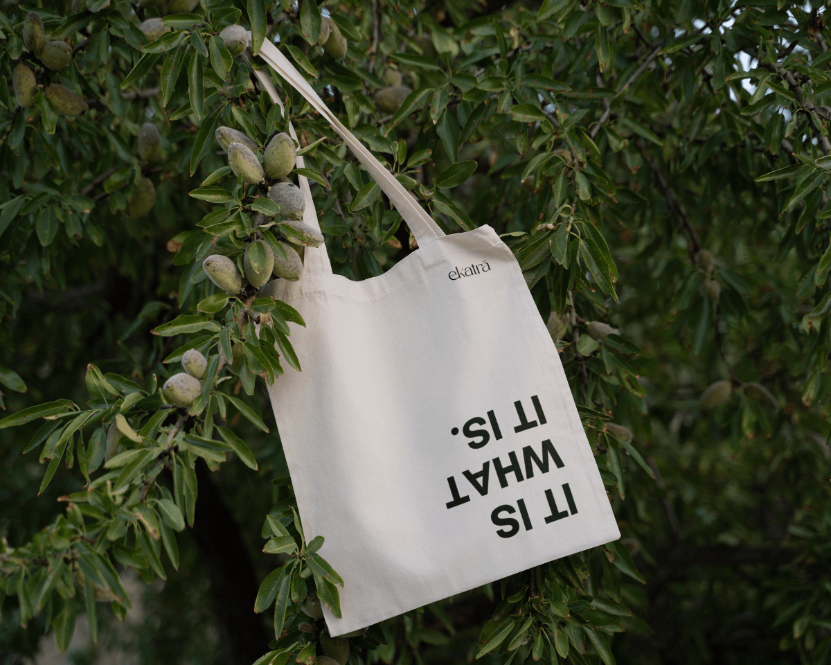Woven Cotton Tote Bag - Playful Slogans