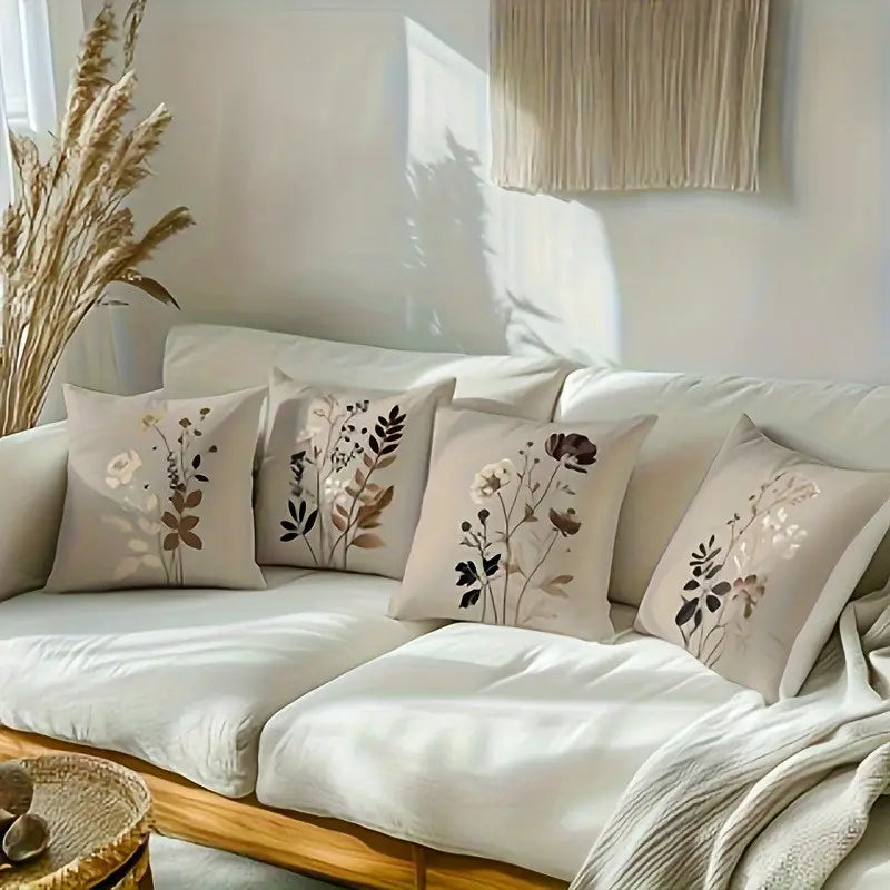 Pattern Pillow Covers 4-Pack - Sofa & Home Decor, Washable