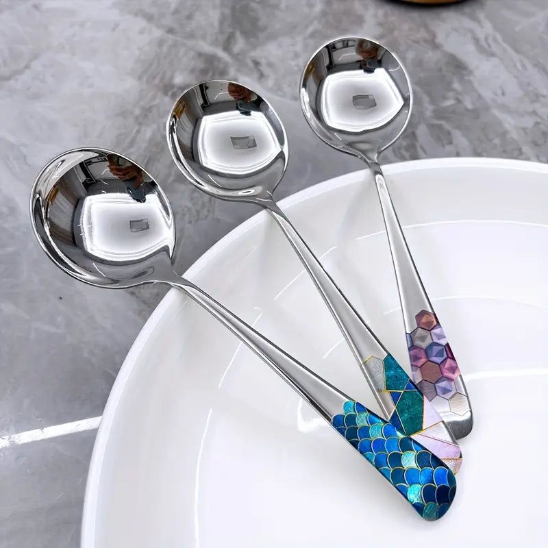 Colorful Stainless Steel Cutlery Set - Spoons and Forks - Tableware