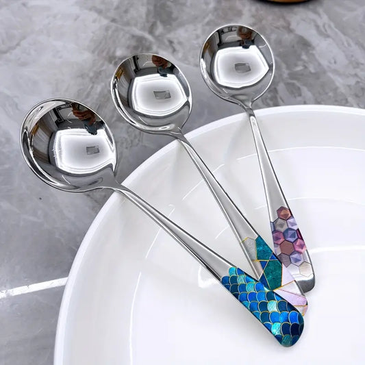 Colorful Stainless Steel Cutlery Set - Spoons and Forks - Tableware