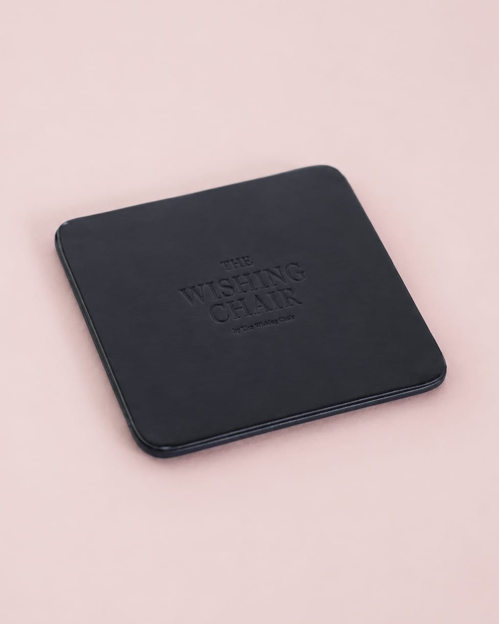 Midnight Meadow Vegan Leather Coasters - Set of 4
