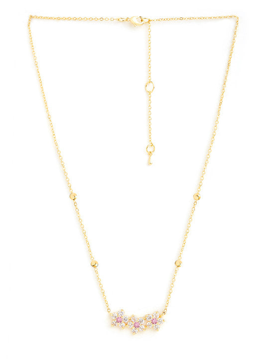 Crystal Embellished Necklace – Fashion Jewellery – Plated Brass Construction – Individual Retail Unit